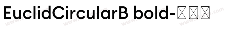 EuclidCircularB bold字体转换